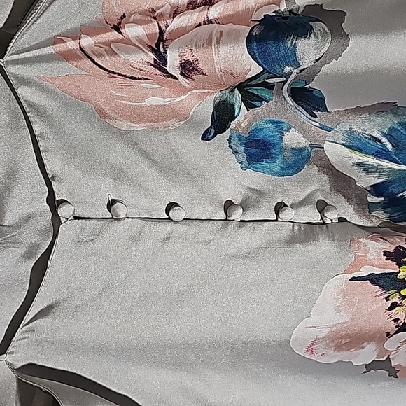 Zara slip dress. Called water color. Gray with large flowers. Size small. - Picture 6 of 11